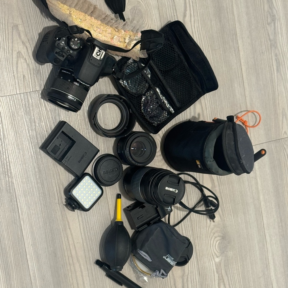 Canon T8i Black Digital Camera Professional Kit